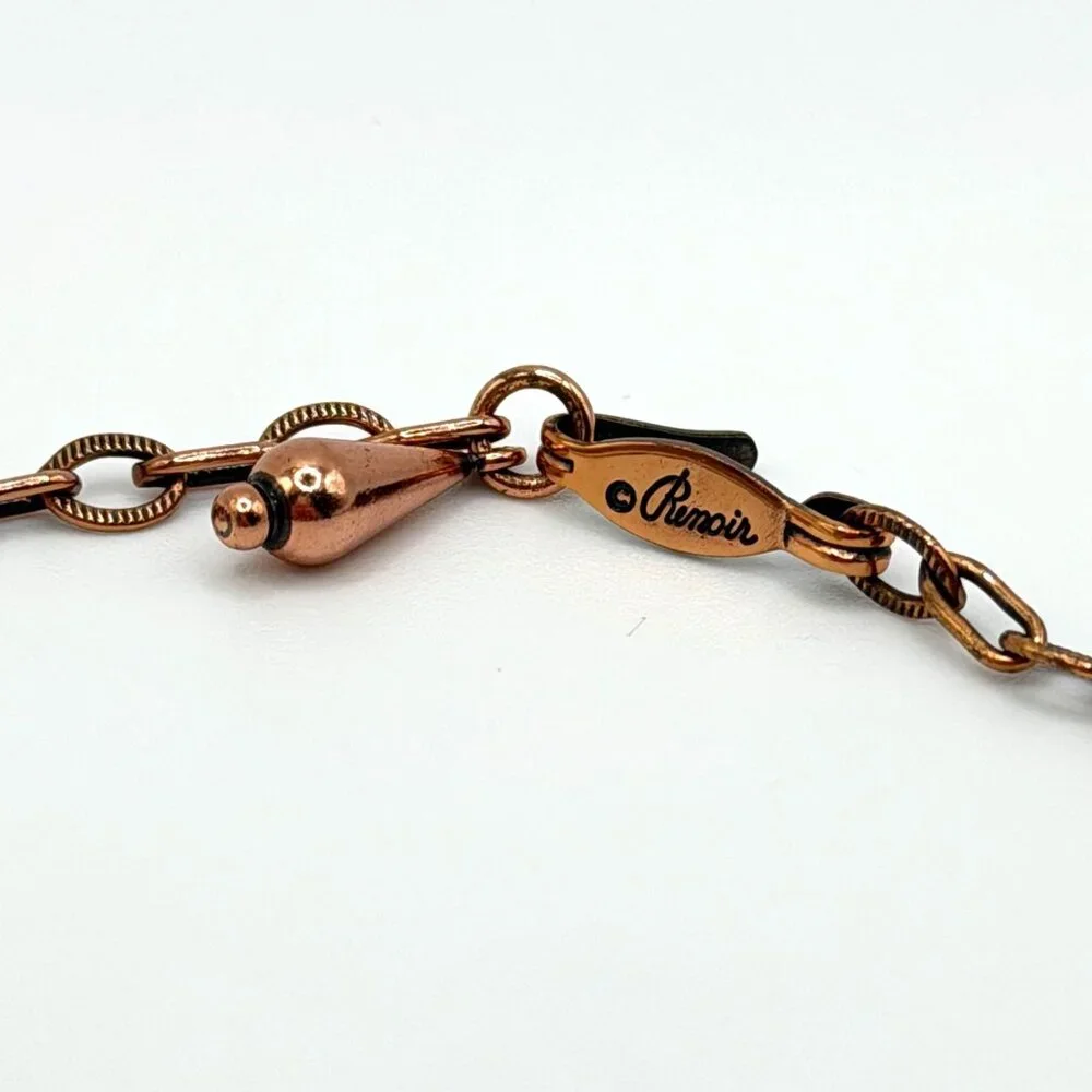 Vintage Renoir Metalisse Copper Link Necklace Collar 1950s